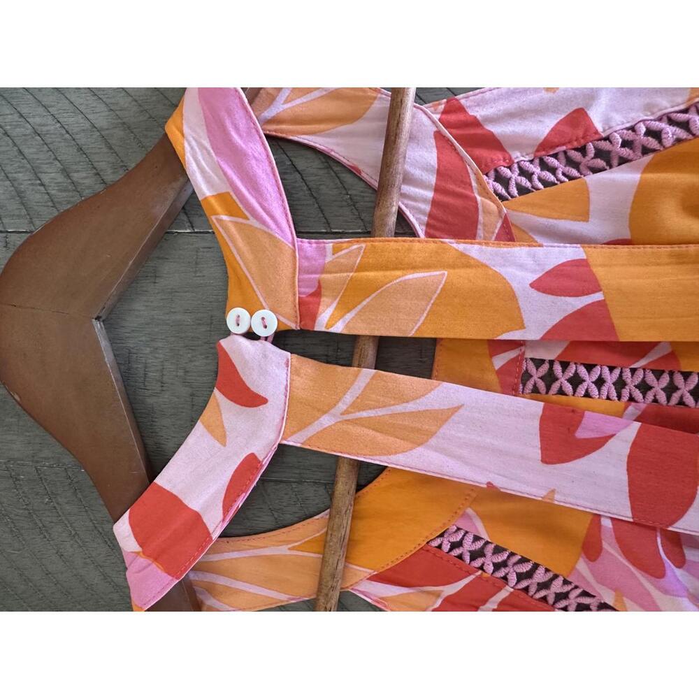 Anthropologie Abel The Label Rumi Open Back Maxi Dress Tropical Floral Sz Large - Picture 7 of 15